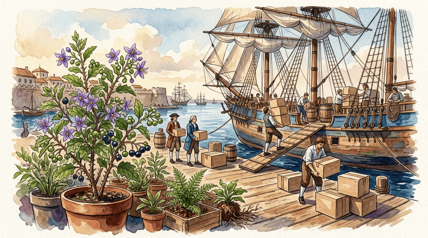 Illustrierte historische Szene zu Solanum