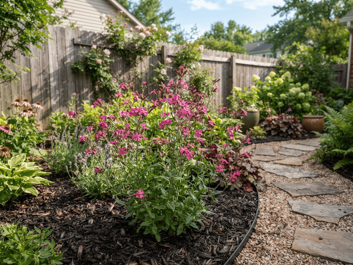 Campion in a garden setting