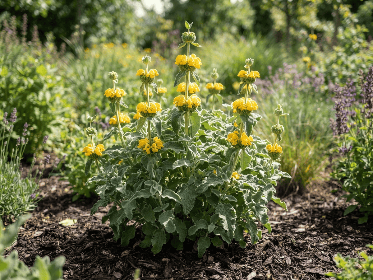 Salvia de Jerusalén (Phlomis fruticosa), planta completa