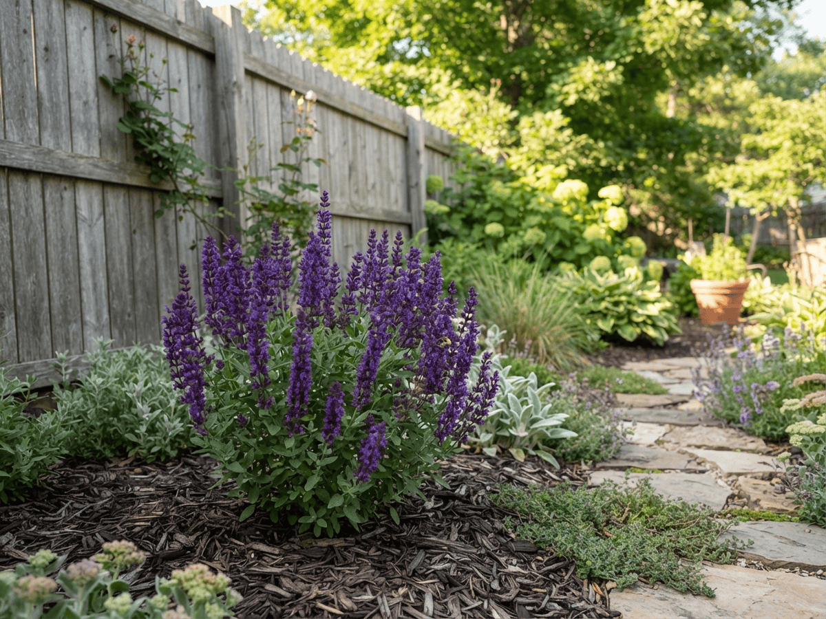 Salvia de Jordan en un jardín