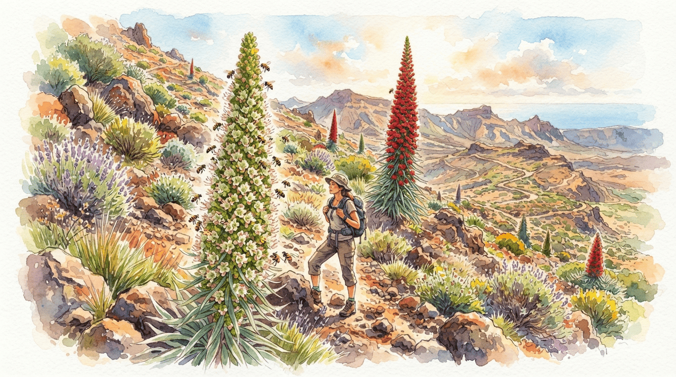 Illustrated historical scene for Green Bugloss