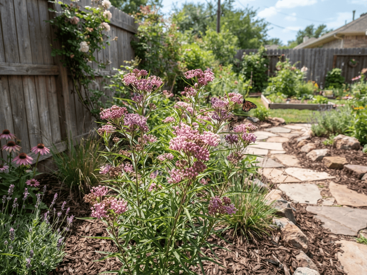 Schmalblättrige Seidenpflanze im Garten