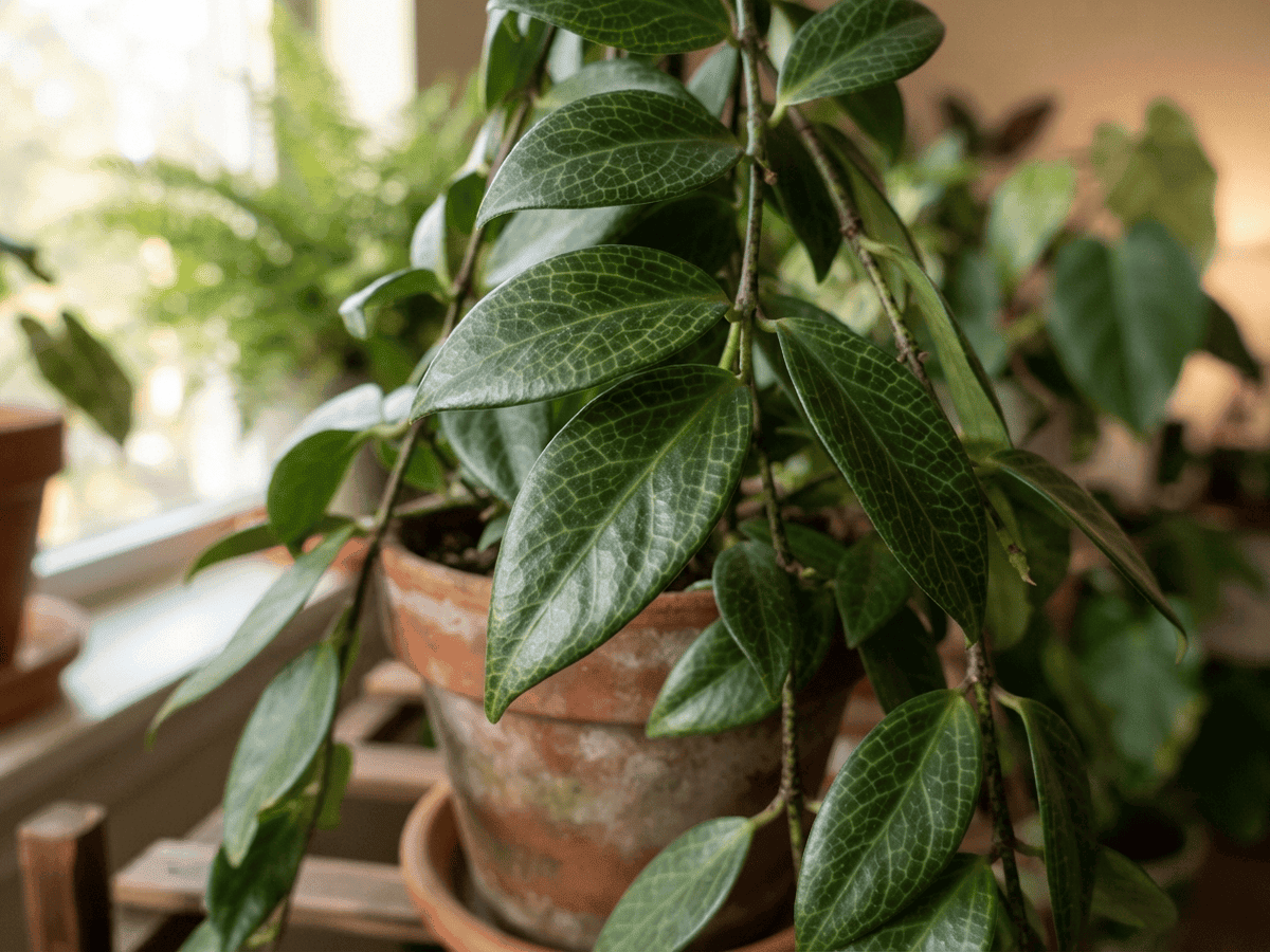 Planta del Lápiz Labial — primer plano de hojas y flores