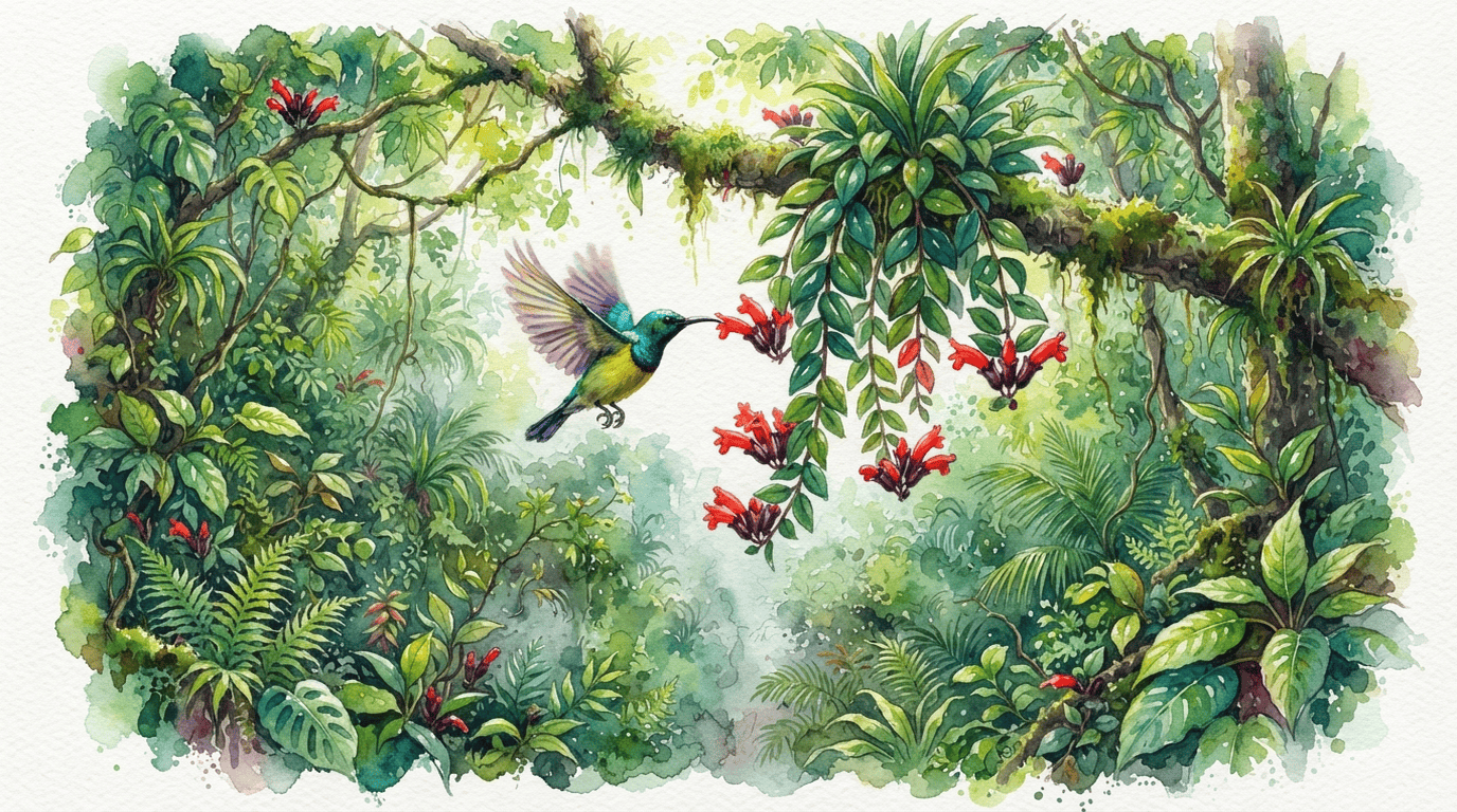 Escena histórica ilustrada de Planta del Lápiz Labial