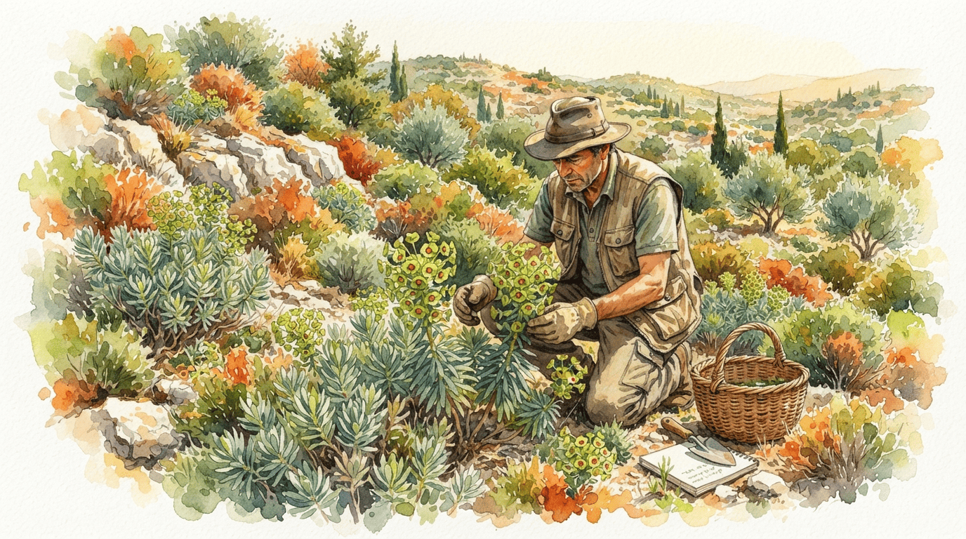 Illustrated historical scene for Martin's Spurge