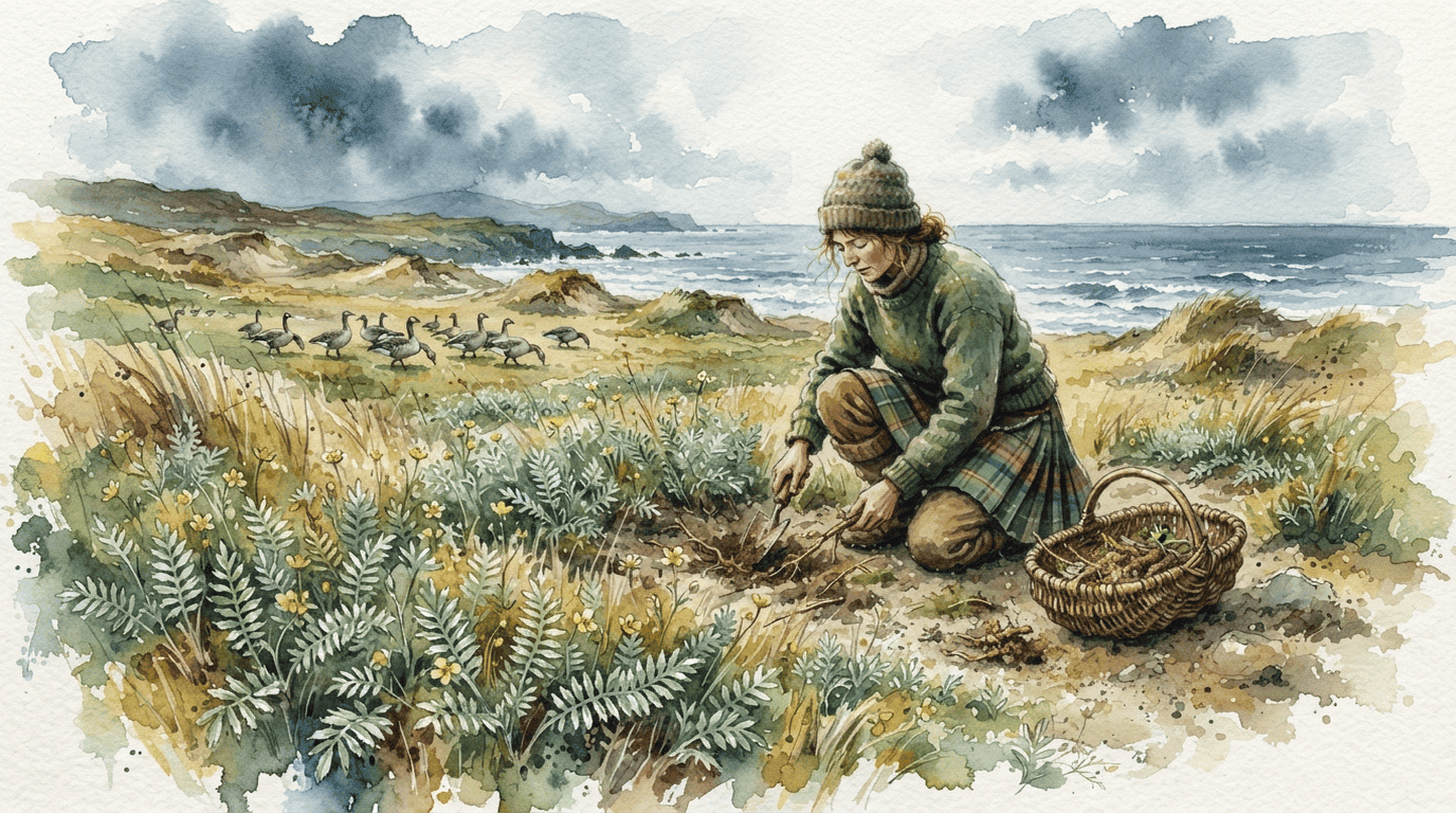 Illustrated historical scene for Silverweed